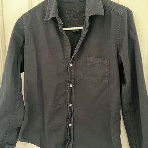 Frank & Eileen Barry Black Button Down Shirt